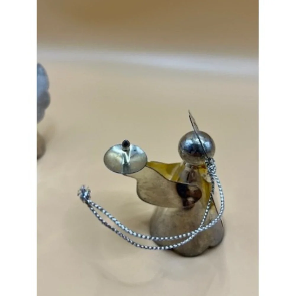 Vintage Mini Silver Plated Angel Ornaments - Made In Hong Kong